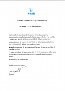 Comunicado COVID-19